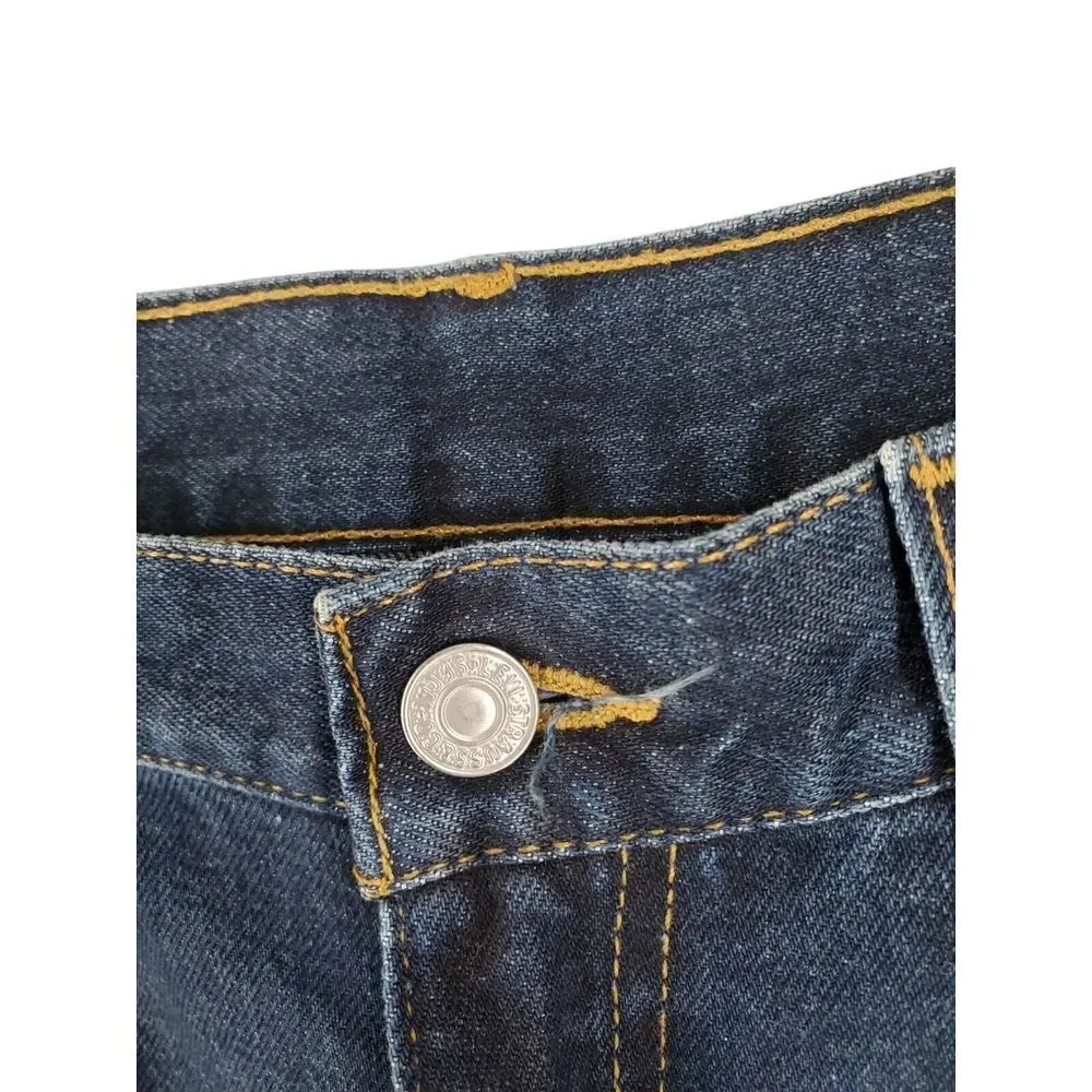 Vtg Y2K Levis 505 Blue Jeans Men 34x32 (32x33) Regular Straight Dark Wash 08/99 - Picture 8 of 13